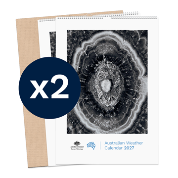 Australian Weather Calendar 2027 - large flatpack x2