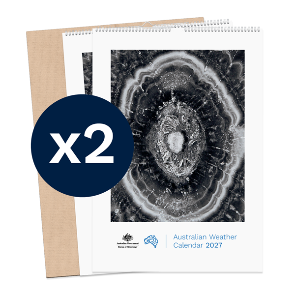 Australian Weather Calendar 2027 - large flatpack x2