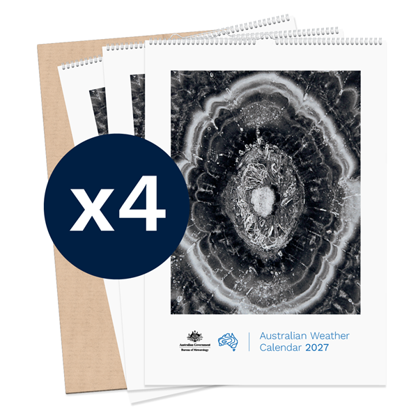 	Australian Weather Calendar 2027 - large flatpack x 4