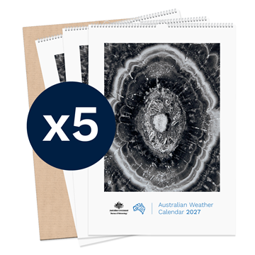 	Australian Weather Calendar 2027 - large flatpack x 5