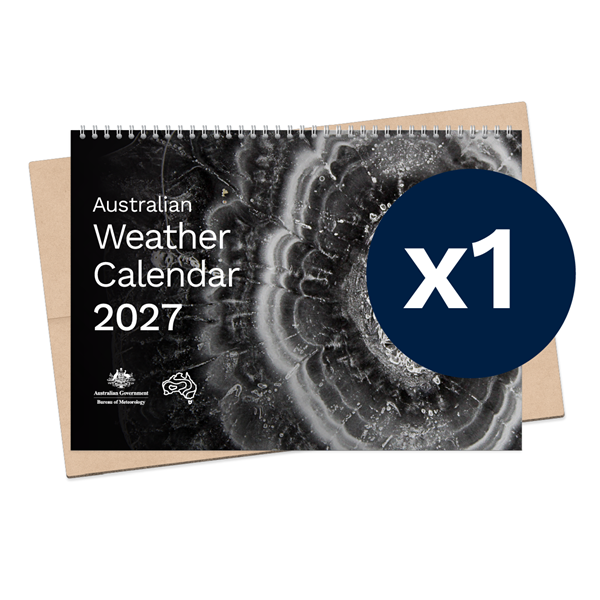 	Australian Weather Calendar 2027 - small flatpack x 1