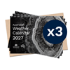 	Australian Weather Calendar 2027 – small flatpack x 3