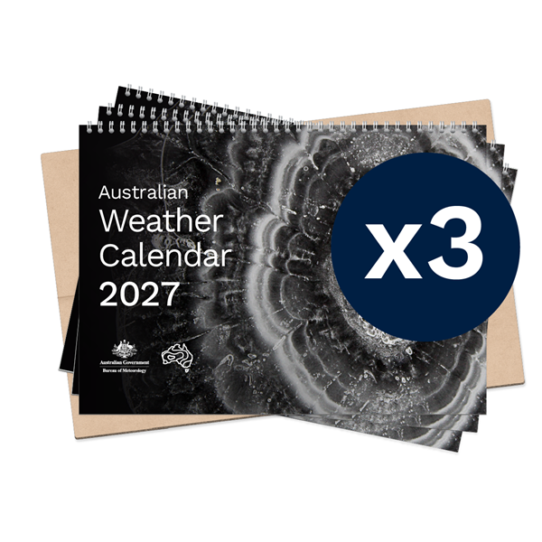 	Australian Weather Calendar 2027 – small flatpack x 3