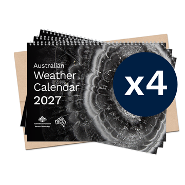Australian Weather Calendar 2027 – small flatpack x 4