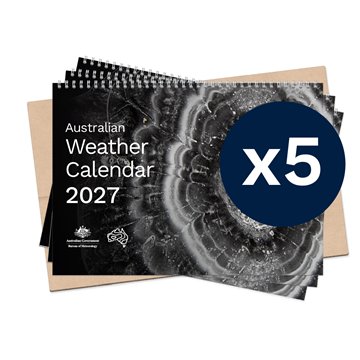 	Australian Weather Calendar 2027 – small flatpack x 5